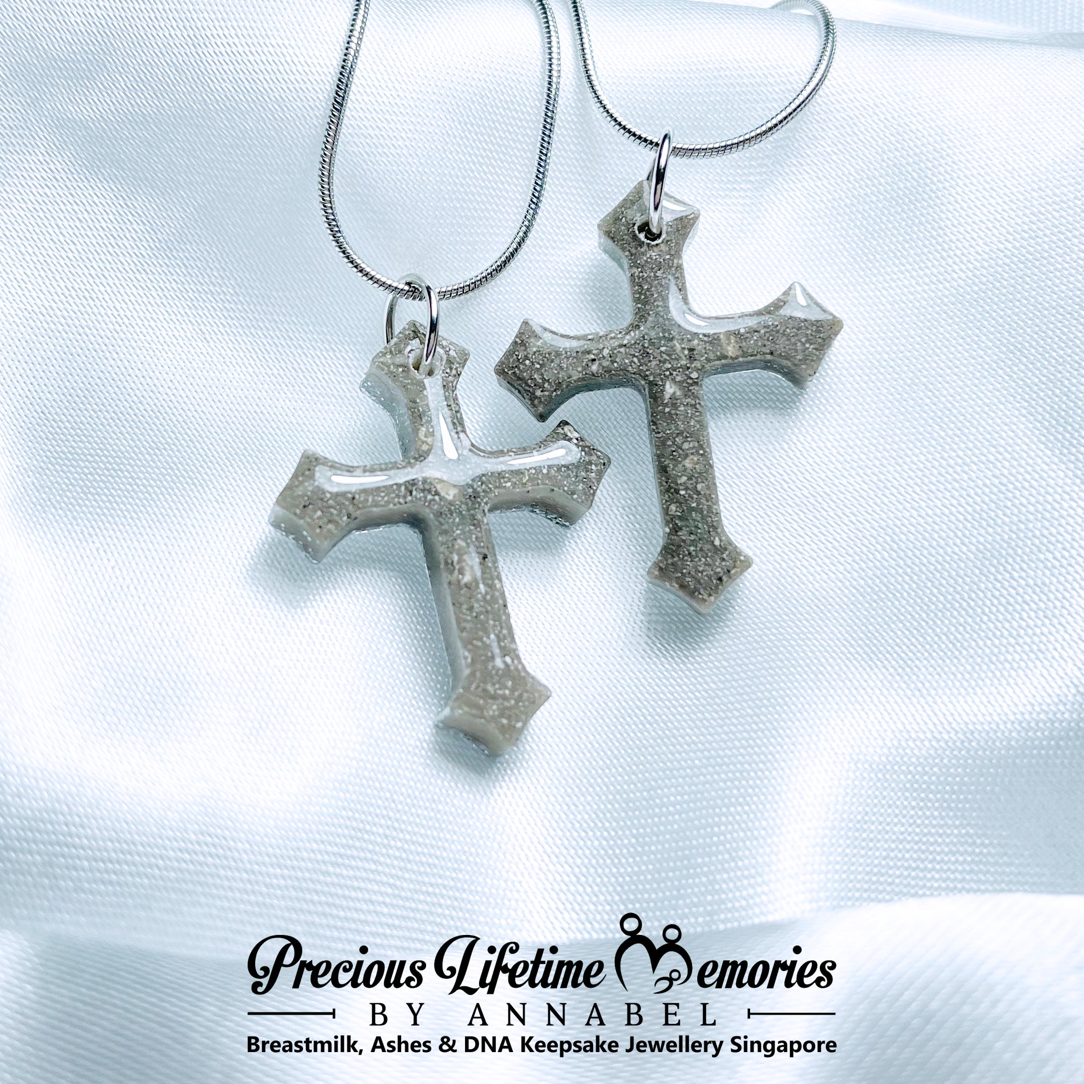 Cremation Ashes Shimmering Faith Necklace