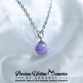 Cremation Ashes Resin Birthstone Pearl Stainless Steel Necklace