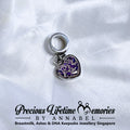 Cremation Classic Ash Heart Foils Pendant/Charm (10mm)