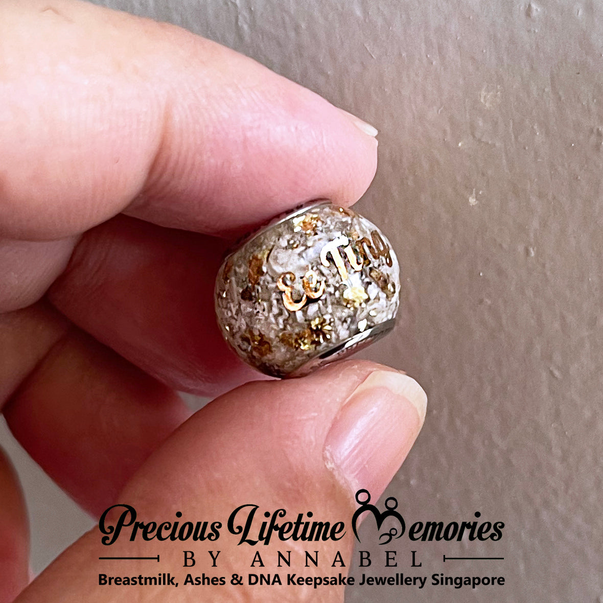 Memorial Ash Foils European Bead Charm