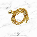 Snake Bone Necklace Gold