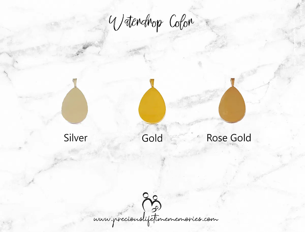 25mm Classic Breastmilk Teardrop Pendant