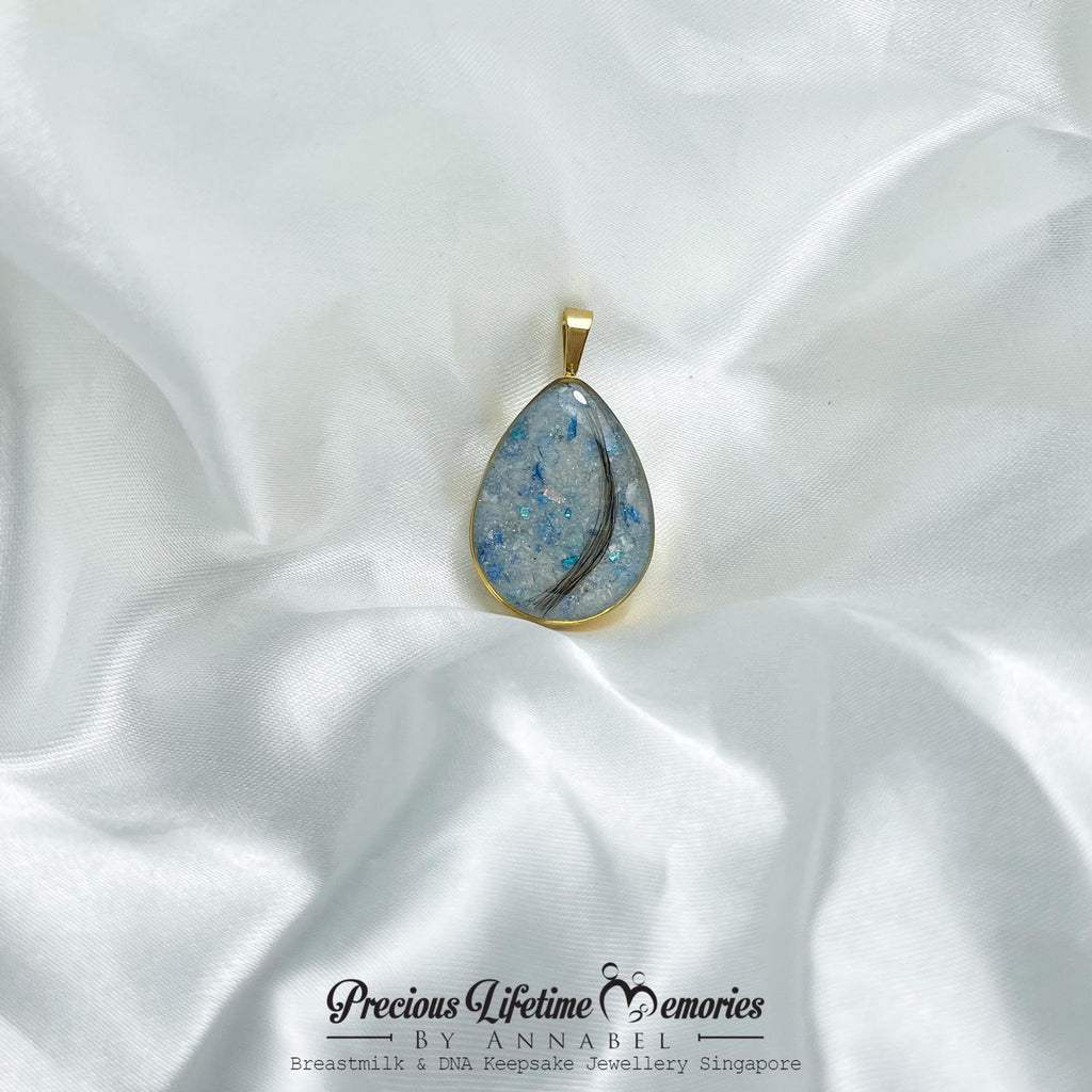 Cremation Ashes PM Flakes Waterdrop Pendant