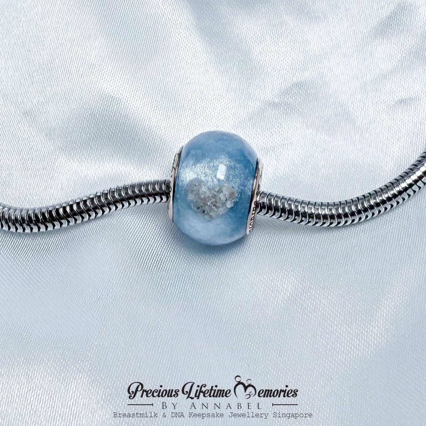 Memorial Ash Hearts Shimmer European Bead Charm