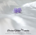 18K Rose Resin Birthstone Colour Ashes Ear Stud