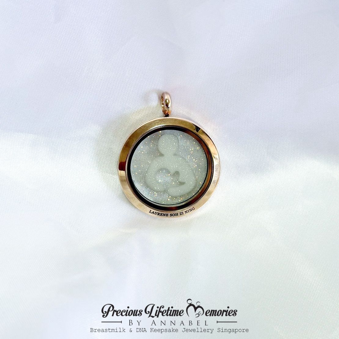 Breastfeeding Breastmilk Gems Glass Locket