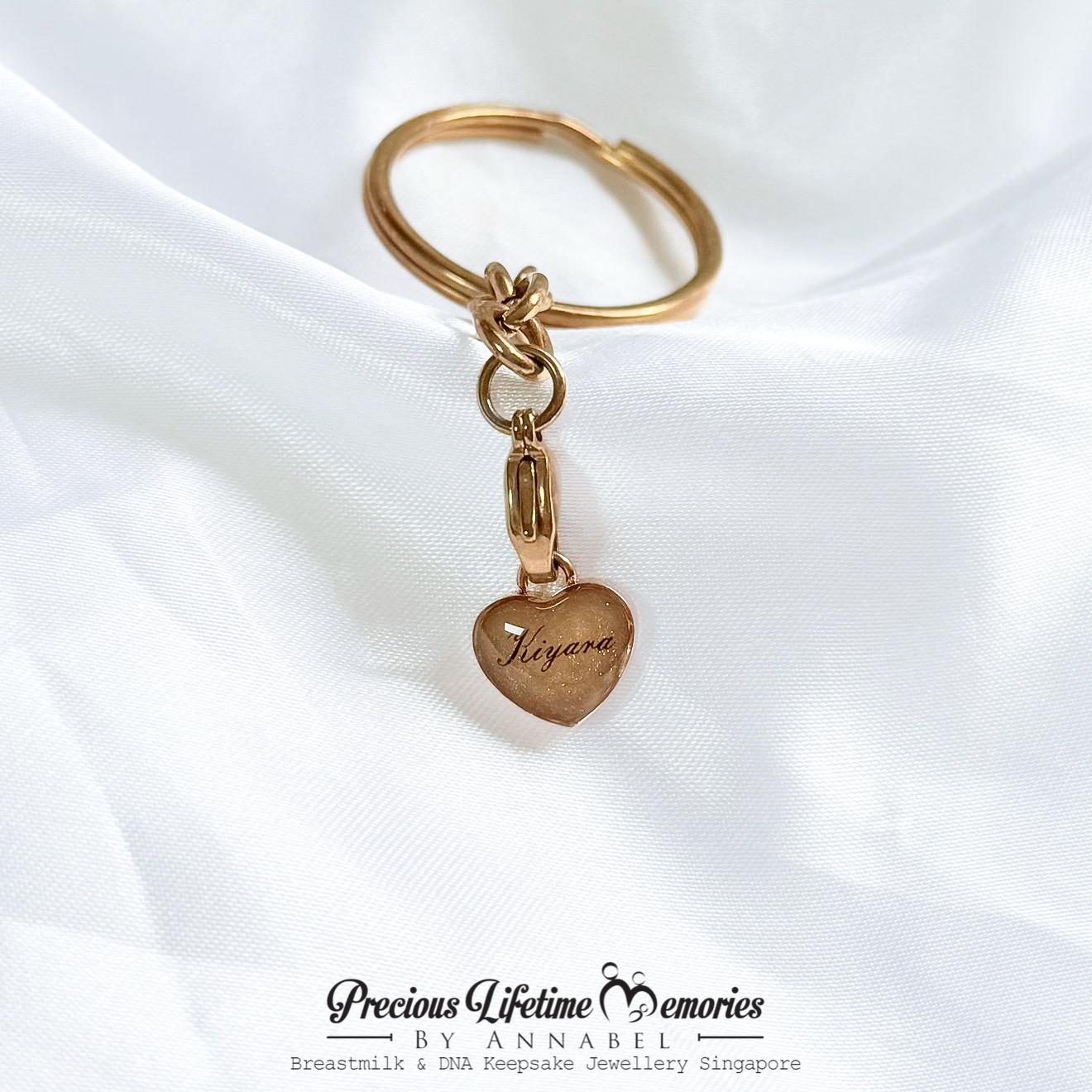 Classic Breastmilk Heart With Pendant/Dangle Charm (10mm)