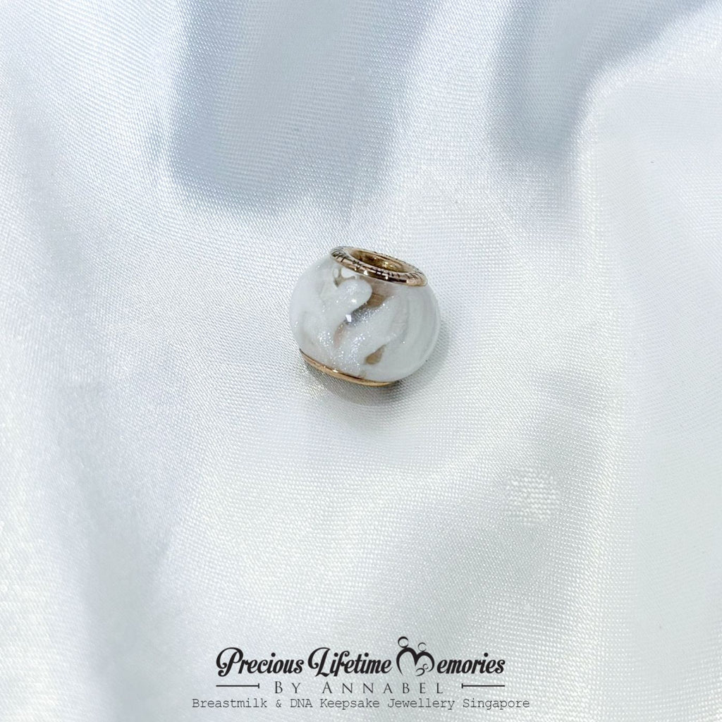 Breastmilk Swirl European Bead Charm