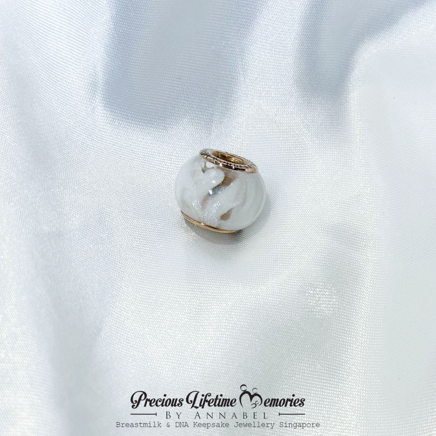 Breastmilk Swirl European Bead Charm