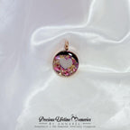 Sparkle Rose Heart Breastmilk Necklace Pendant (18mm)