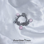 pink breastmilk pendant bracelet