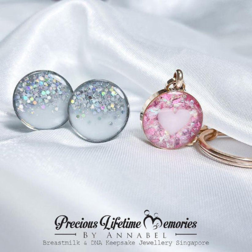 Breastmilk Heart PM Flakes Pendant (18mm)